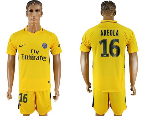 Paris Saint-Germain #16 Areola Away Soccer Club Jersey
