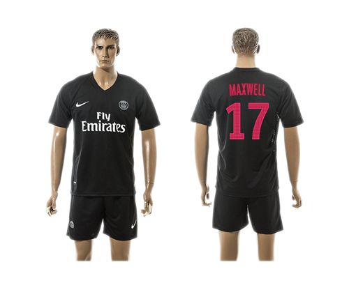 Paris Saint-Germain #17 Maxwell Sec Away Soccer Club Jersey