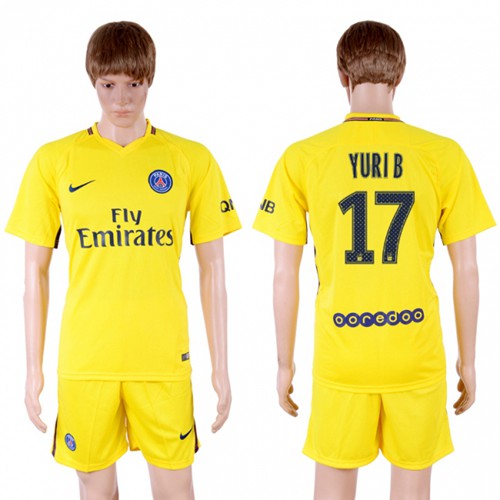 Paris Saint-Germain #17 Yuri B Away Soccer Club Jersey