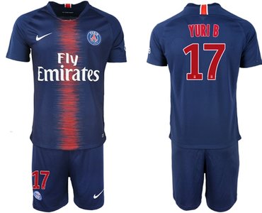 Paris Saint-Germain #17 Yuri B Home Soccer Club Jersey