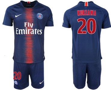 Paris Saint-Germain #20 Kurzawa Home Soccer Club Jersey