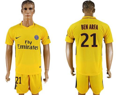 Paris Saint-Germain #21 Ben Arfa Away Soccer Club Jersey