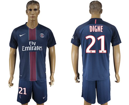 Paris Saint-Germain #21 Digne Home Soccer Club Jersey