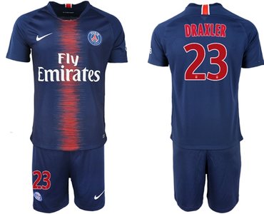 Paris Saint-Germain #23 Draxler Home Soccer Club Jersey