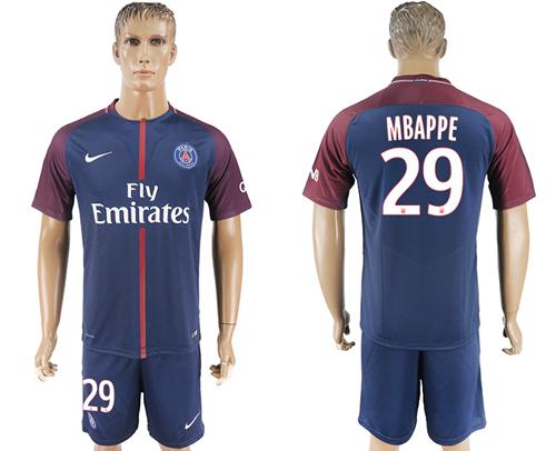 Paris Saint-Germain #29 Mbappe Home Soccer Club Jersey