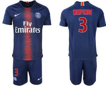 Paris Saint-Germain #3 Kimpembe Home Soccer Club Jersey