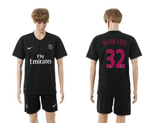 Paris Saint-Germain #32 David Luiz Sec Away Soccer Club Jersey