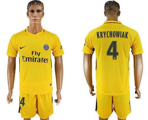 Paris Saint-Germain #4 Krychowiak Away Soccer Club Jersey