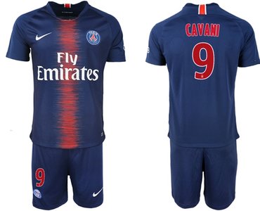 Paris Saint-Germain #9 Cavani Home Soccer Club Jersey