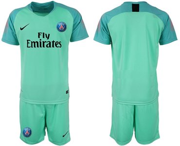 Paris Saint-Germain Blank Green Goalkeeper Soccer Club Jersey