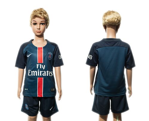 Paris Saint-Germain Blank Home Kid Soccer Club Jersey