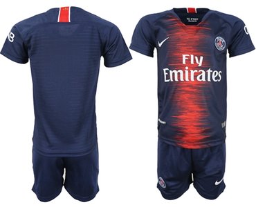 Paris Saint-Germain Blank Home Kid Soccer Club Jersey