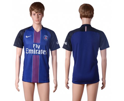 Paris Saint-Germain Blank Home Soccer Club Jersey