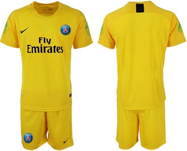 Paris Saint-Germain Blank Yellow Goalkeeper Soccer Club Jersey