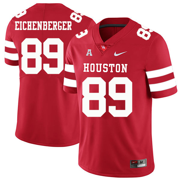 Parker Eichenberger Houston Cougars Men's Jersey - #89 NCAA Red Stitched Authentic