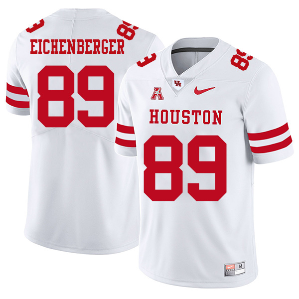 Parker Eichenberger Houston Cougars Men's Jersey - #89 NCAA White Stitched Authentic