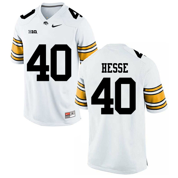 Parker Hesse Iowa Hawkeyes Men's Jersey - #40 NCAA White Stitched Nike Authentic