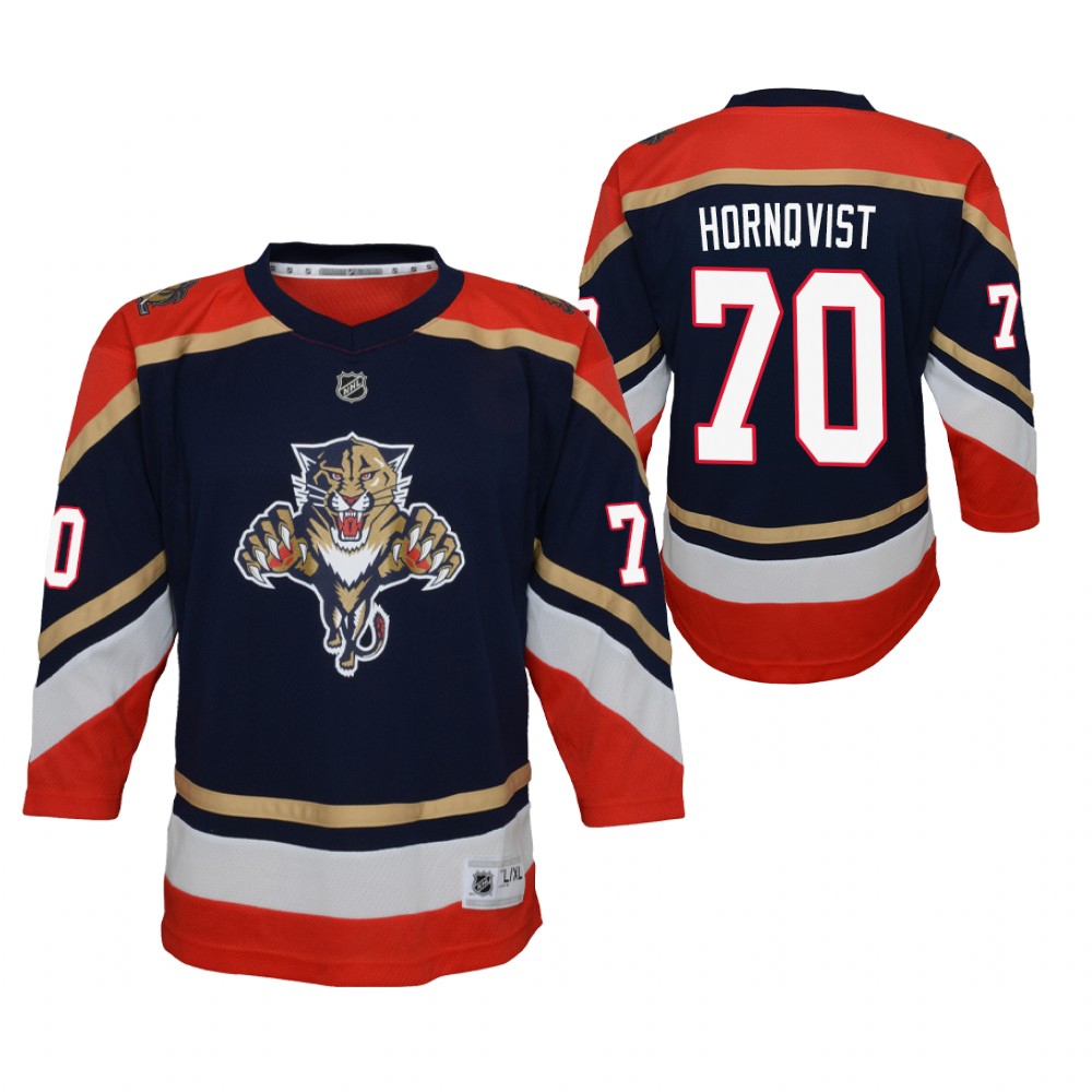 Patric Hornqvist Florida Panthers 2021 Reverse Retro Navy Youth Jersey Replica