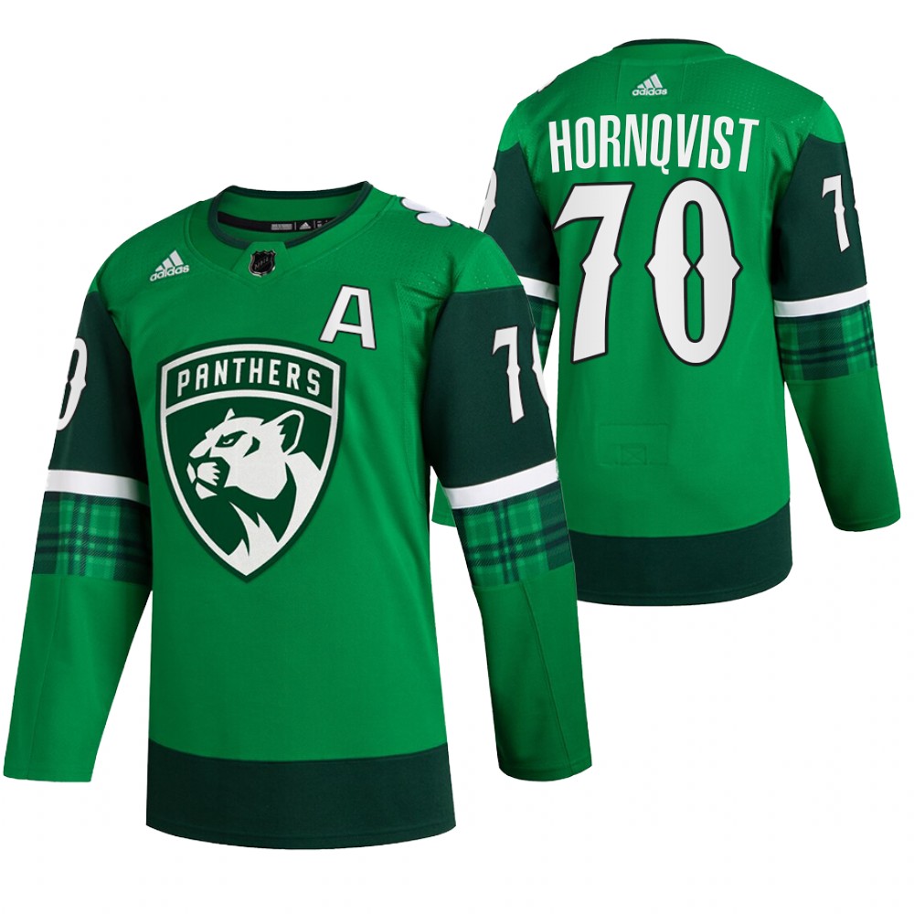 Patric Hornqvist St. Patricks Day Panthers Green #70 Jersey