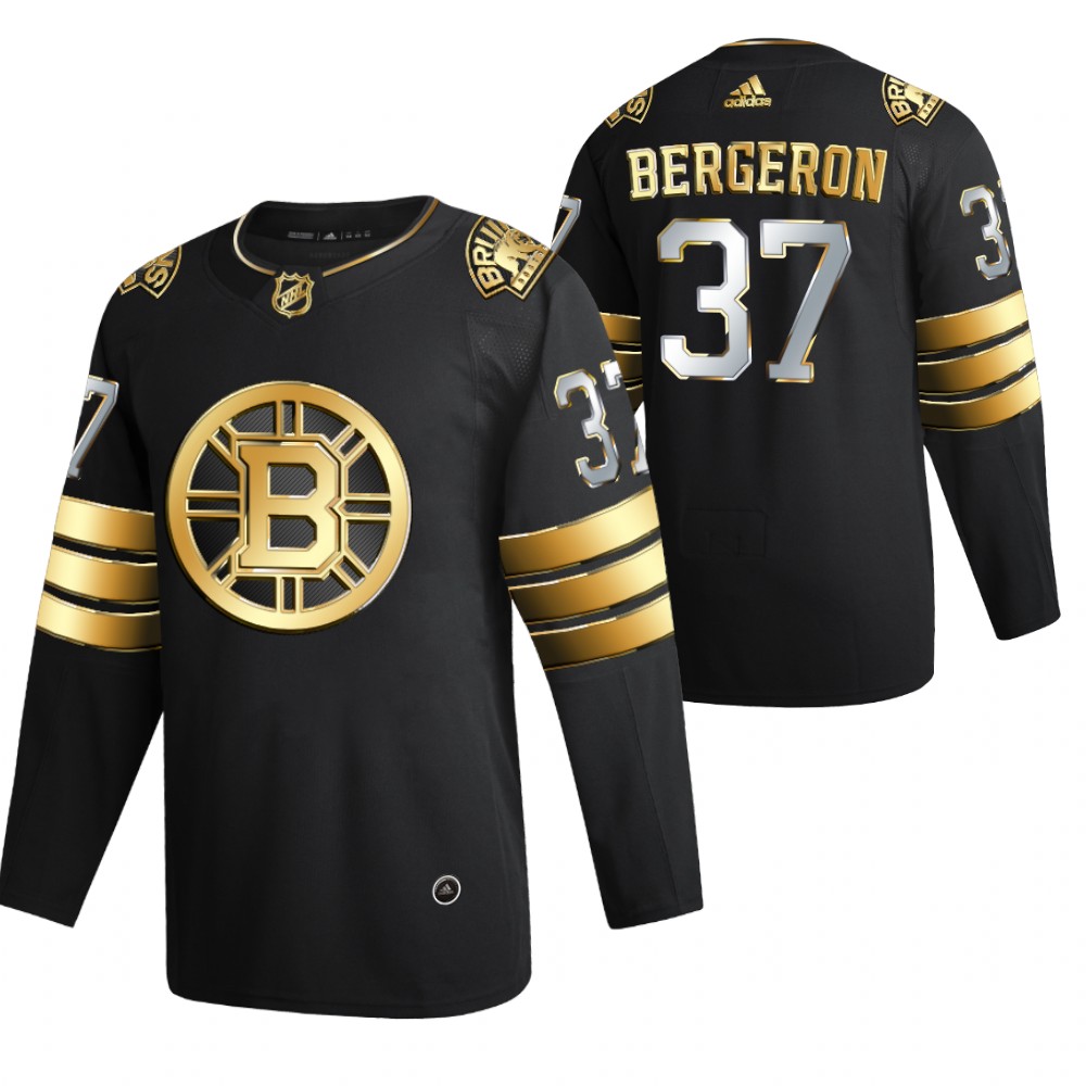 Patrice Bergeron Boston Bruins Black 2021 Golden Edition Jersey Limited Authentic