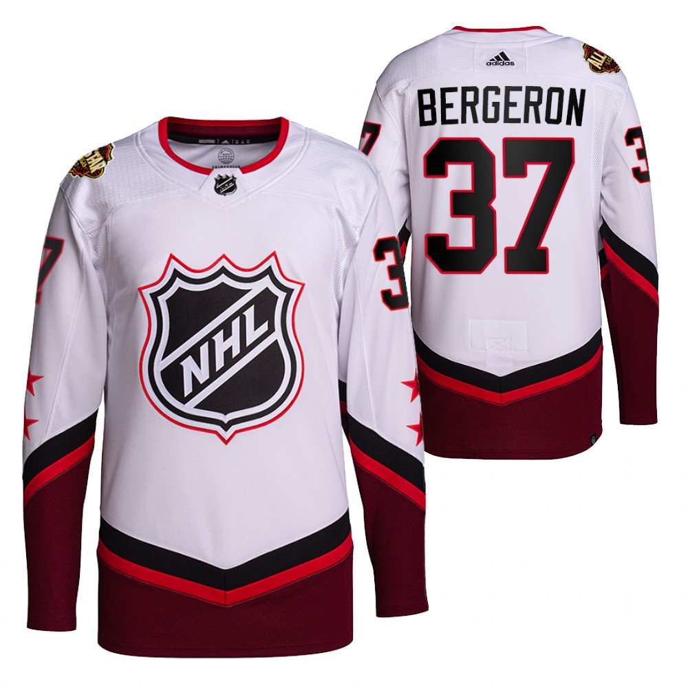 Patrice Bergeron Boston Bruins White 2022 NHL All-Star Authentic Primegreen Jersey Stitched