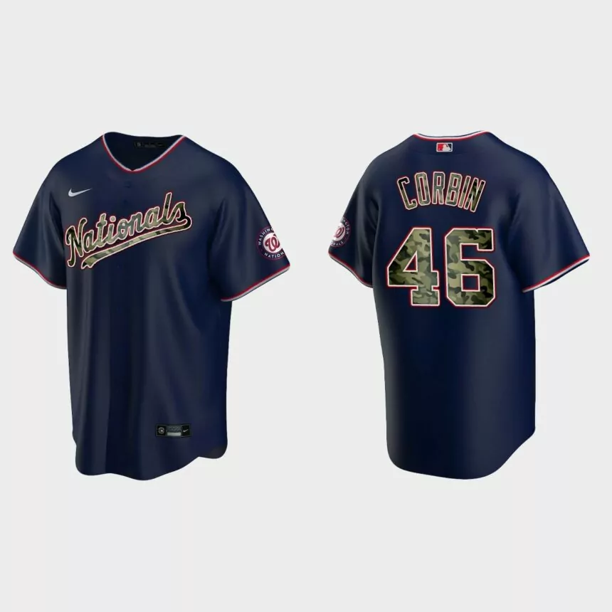 Patrick Corbin #46 Washington Nationals 2021 Memorial Day Jersey – Navy