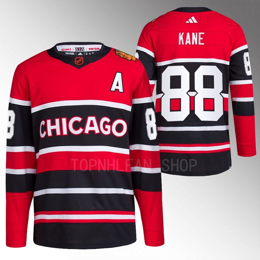 Patrick Kane 2022 Chicago Blackhawks Red Reverse Retro 2.0 Authentic Primegreen Jersey