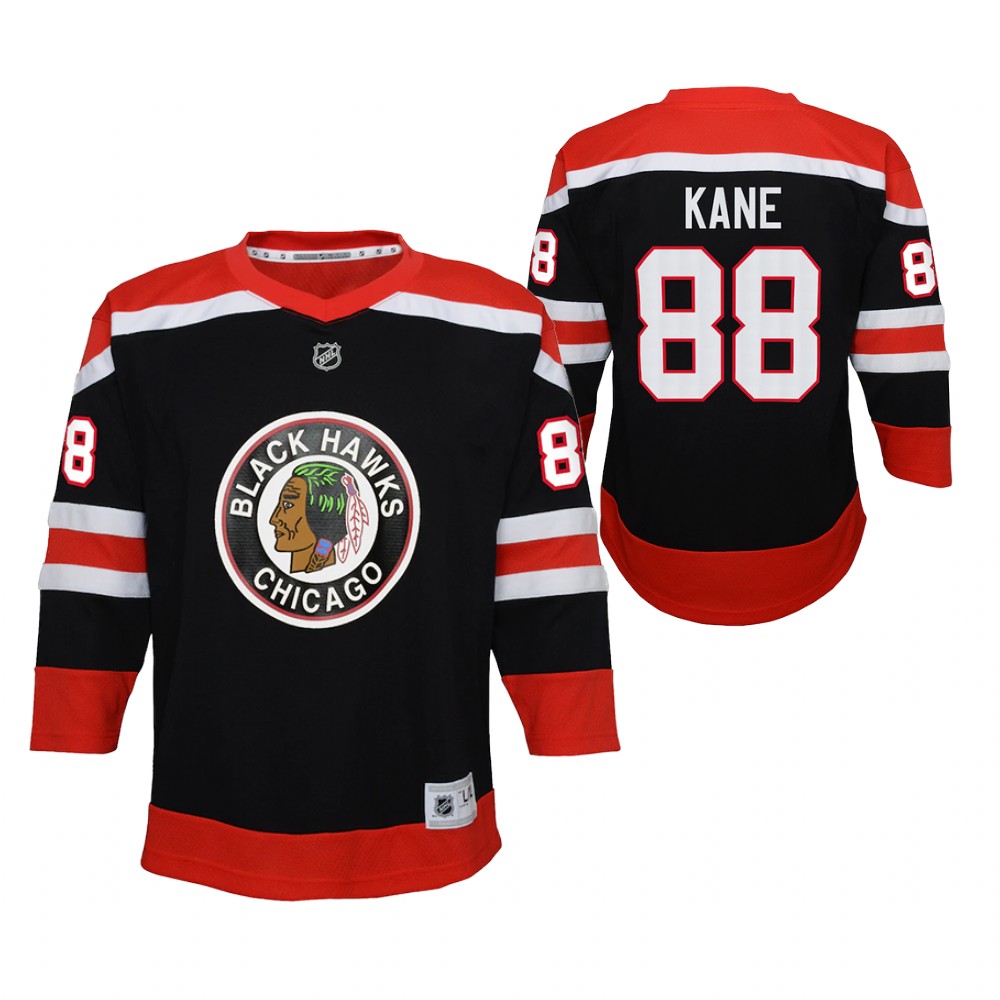 Patrick Kane Chicago Blackhawks 2021 Reverse Retro Black Youth Jersey Special Edition