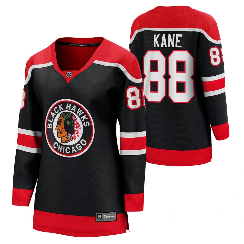 Patrick Kane Chicago Blackhawks 2021 Special Edition Black Women Jersey Retro