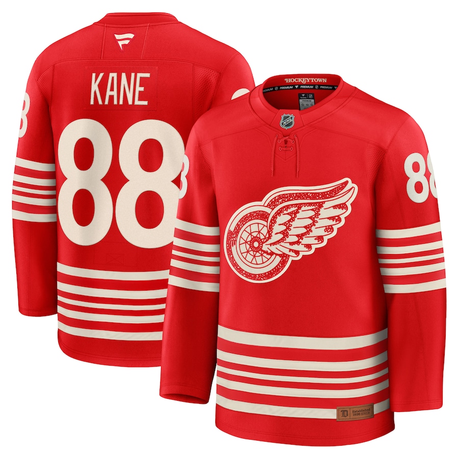 Patrick Kane Detroit Red Wings Fanatics Centennial Premium Player Jersey - Red