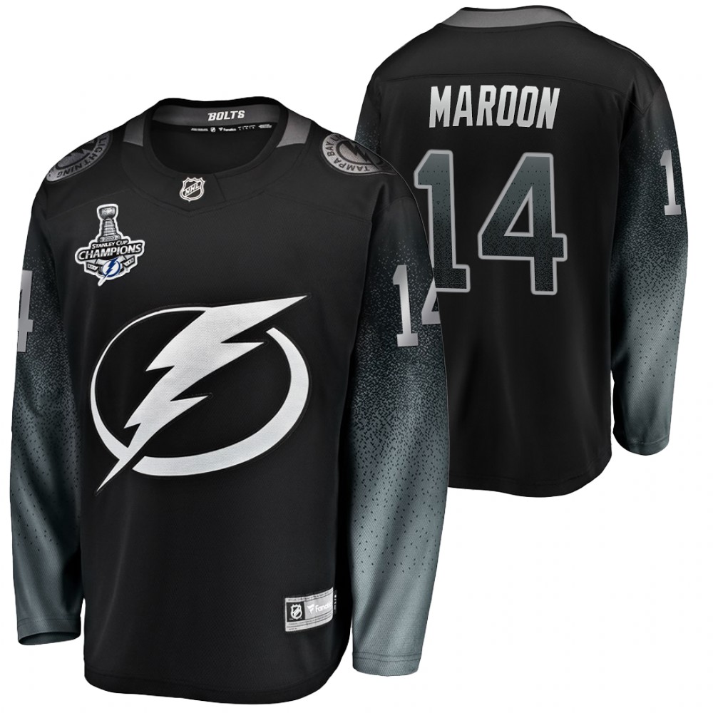 Patrick Maroon Lightning 2020 Stanley Cup Champions Black Alternate Jersey
