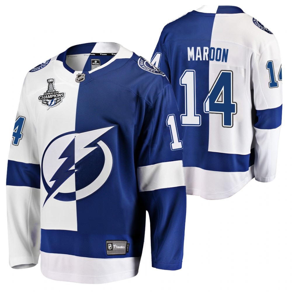Patrick Maroon Lightning 2020 Stanley Cup Champions Black Split Special Edition Jersey