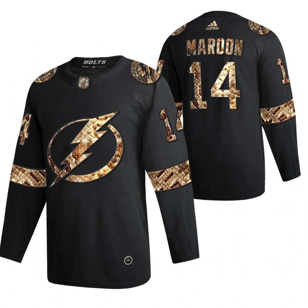Patrick Maroon Lightning Python Skin Black 2021 Exclusive Edition Jersey