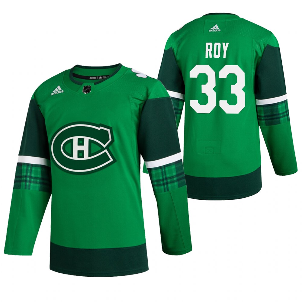 Patrick Roy Canadiens 2020 St. Patrick's Day Green Authentic Player Jersey