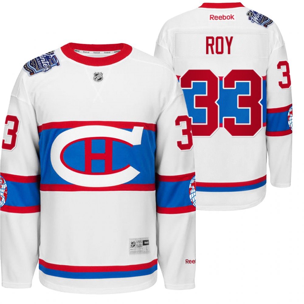 Patrick Roy Montreal Canadiens Throwback to World White Winter Classic Jersey