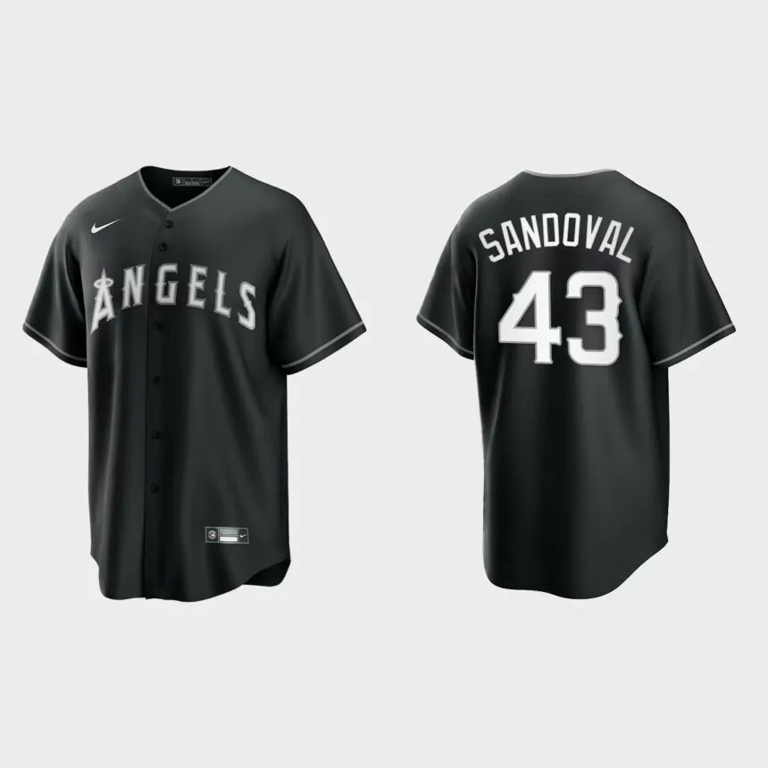 Patrick Sandoval Los Angeles Angels Replica Official Jersey – Black White
