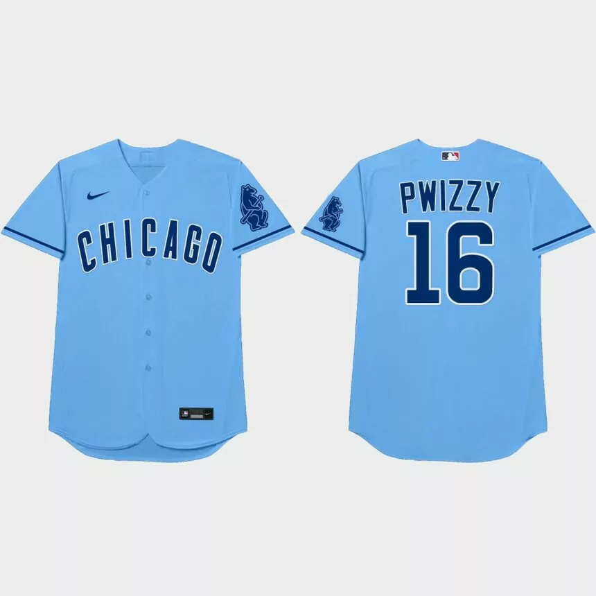 Patrick Wisdom Nickname Cubs 2021 Players’ Weekend Pwizzy Jersey – Blue