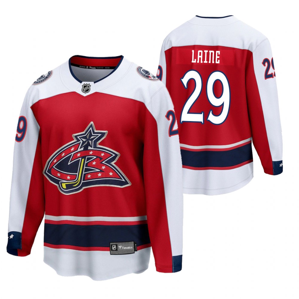 Patrik Laine Blue Jackets 2021 Reverse Retro Red Jersey Special Edition
