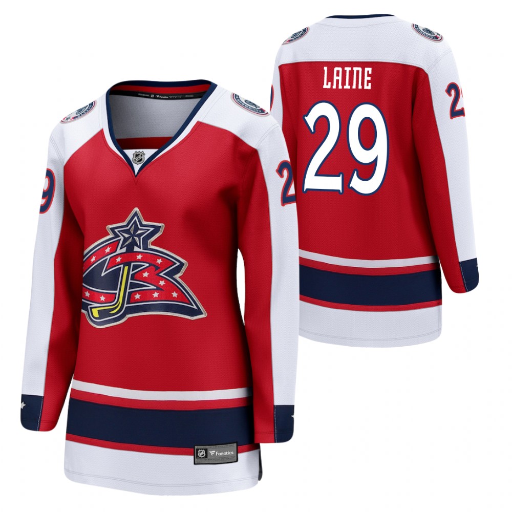 Patrik Laine Columbus Blue Jackets 2021 Special Edition Red Women Jersey