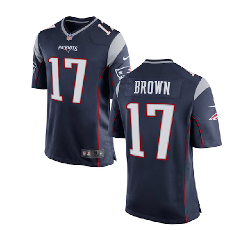 Patriots #17 Antonio Brown Navy Blue Vapor Limited Jersey