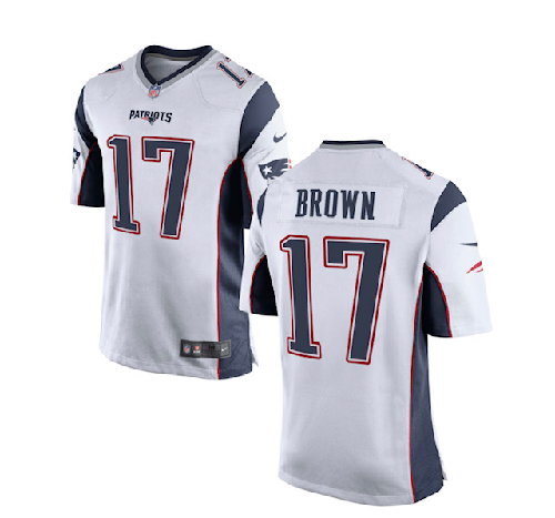 Patriots #17 Antonio Brown White Vapor Limited Jersey
