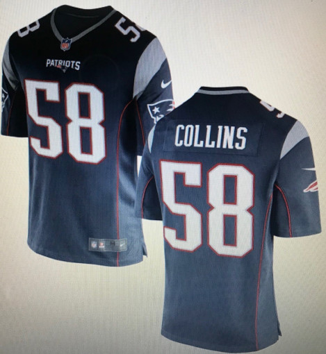 Patriots #58 Jamie Collins Navy Vapor limited Jersey