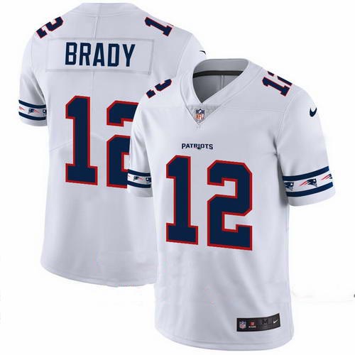 Patriots 12 Tom Brady White 2019 New Vapor Untouchable Limited Jersey