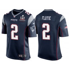 Patriots Doug Flutie Navy Super Bowl LI Champions Patch 2017 Season Opener Jersey