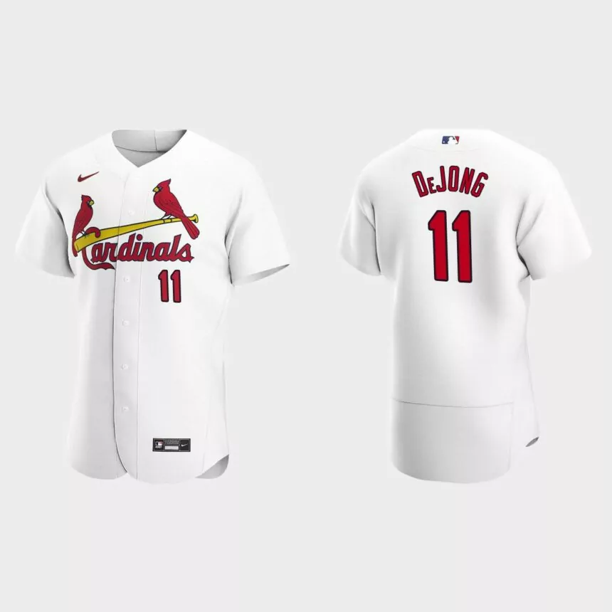 Paul DeJong #11 St. Louis Cardinals White Authentic 2020 Home Jersey