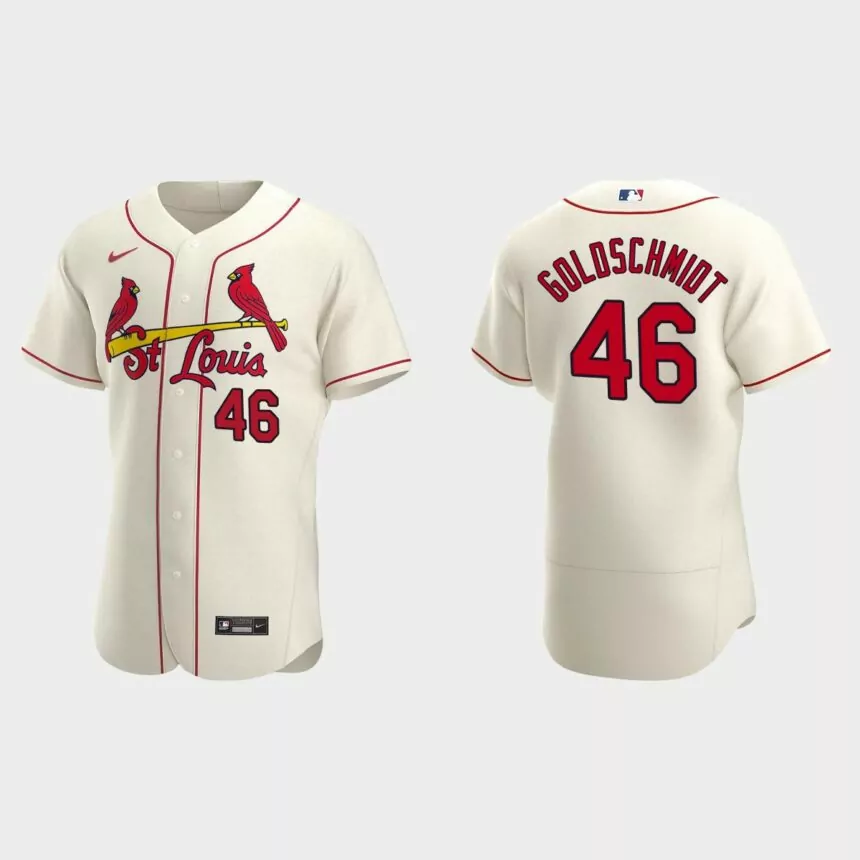 Paul Goldschmidt #46 St. Louis Cardinals Cream Authentic 2020 Alternate Jersey