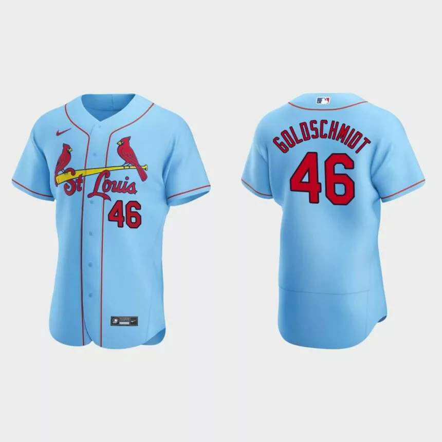 Paul Goldschmidt #46 St. Louis Cardinals Light Blue Authentic 2020 Alternate Jersey