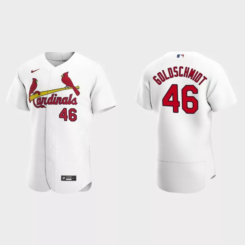 Paul Goldschmidt #46 St. Louis Cardinals White Authentic 2020 Home Jersey