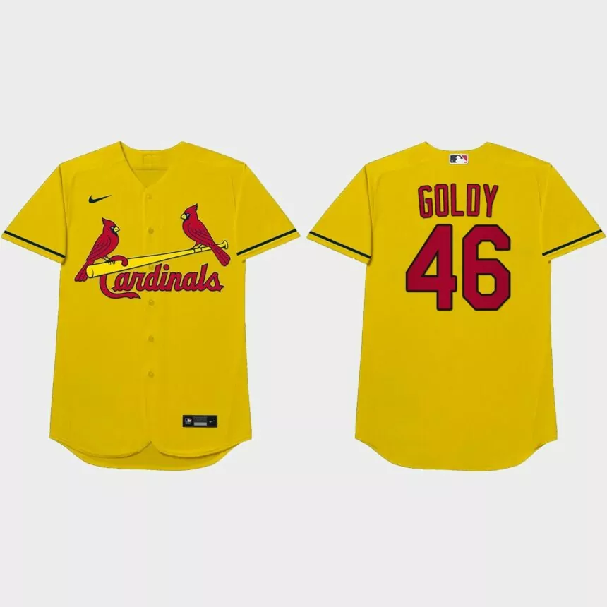 Paul Goldschmidt Nickname Cardinals 2021 Players’ Weekend Goldy Jersey – Gold