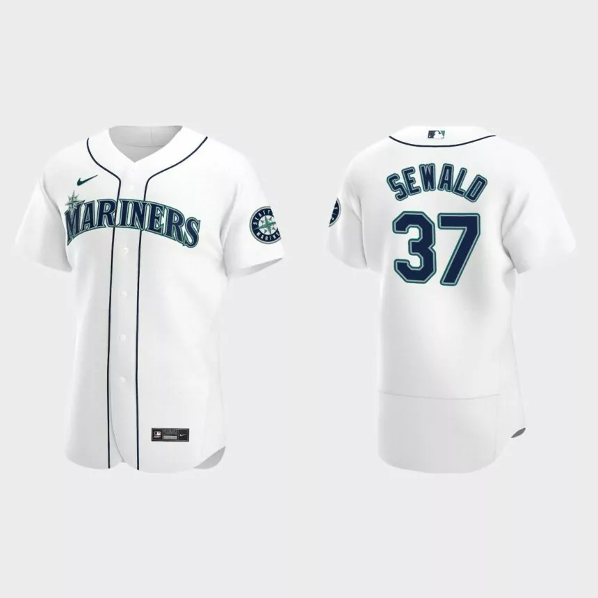 Paul Sewald Seattle Mariners Authentic Home Jersey – White